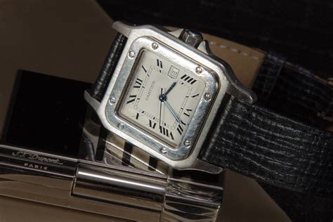 cartier santos galbee leather strap|cartier santos 100 leather strap.